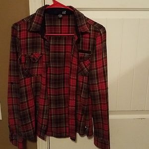 Plaid button down shirt
